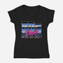 80s Rock-Womens-V-Neck-Tee-Studio Mootant