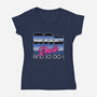 80s Rock-Womens-V-Neck-Tee-Studio Mootant