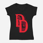 Duality Of Justice-Womens-V-Neck-Tee-patrickgp
