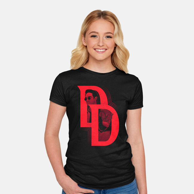 Duality Of Justice-Womens-Fitted-Tee-patrickgp