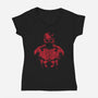 The Man Without Fear-Womens-V-Neck-Tee-DrMonekers