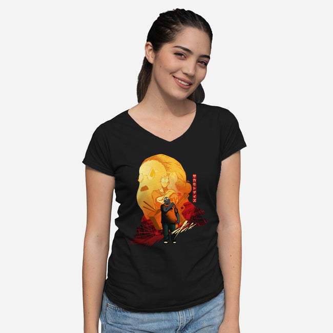 Days Of Sakamoto-Womens-V-Neck-Tee-hypertwenty