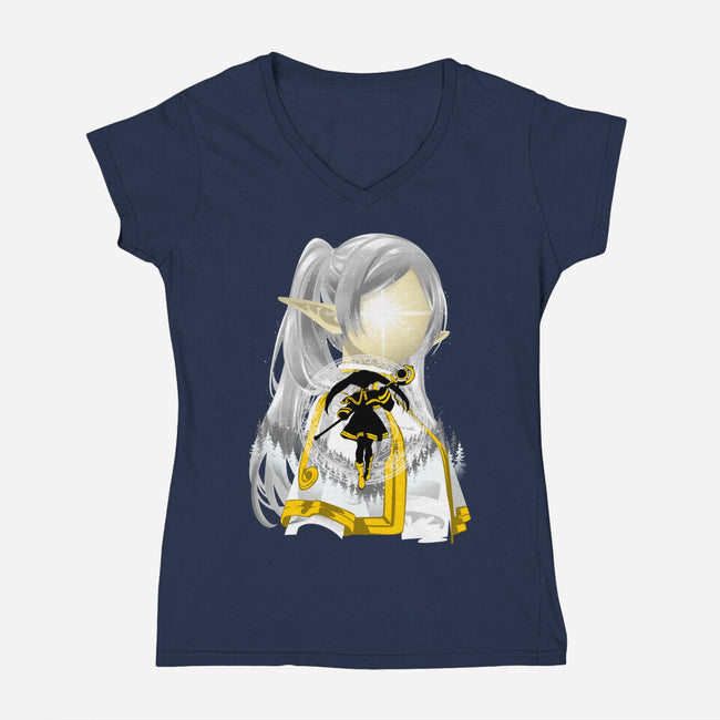 Best Mentor Mage Frieren-Womens-V-Neck-Tee-hypertwenty