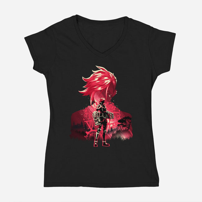 Vi Is Violet-Womens-V-Neck-Tee-hypertwenty