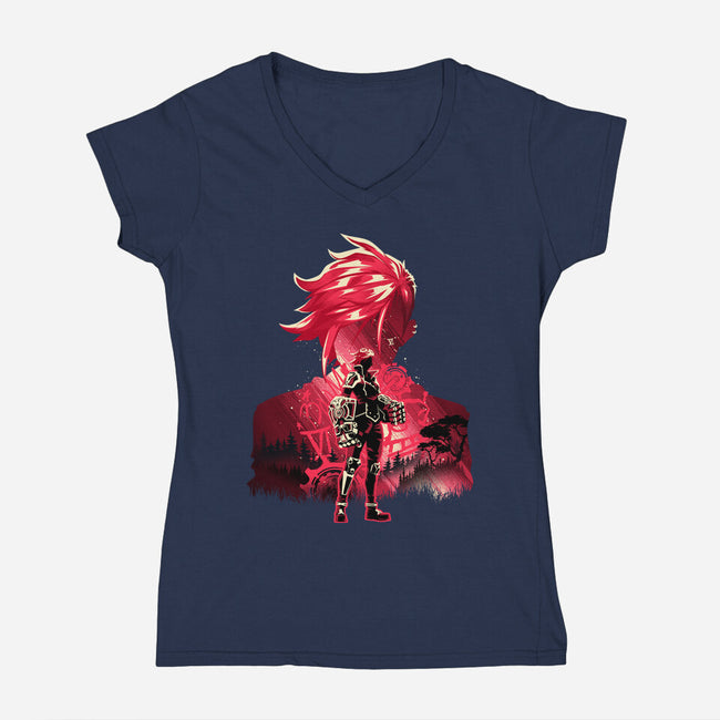 Vi Is Violet-Womens-V-Neck-Tee-hypertwenty