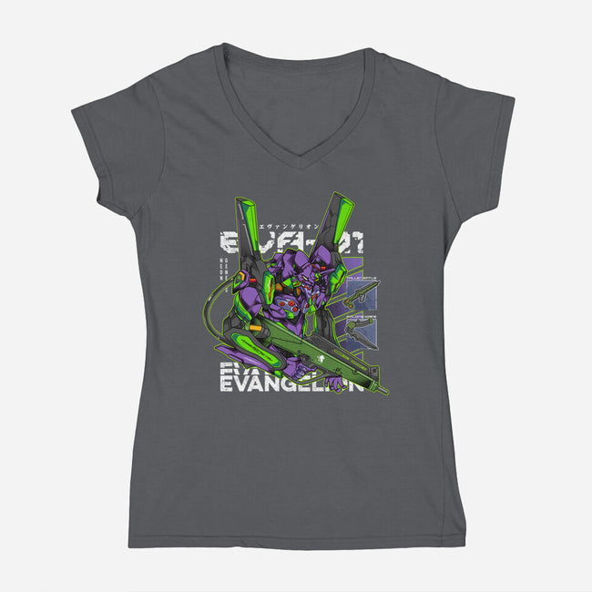 Evangelion 01-Womens-V-Neck-Tee-hirolabs