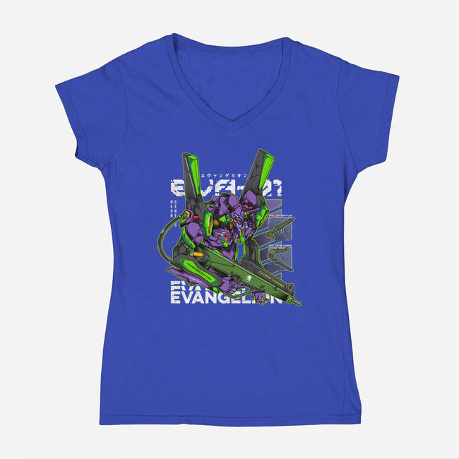 Evangelion 01-Womens-V-Neck-Tee-hirolabs