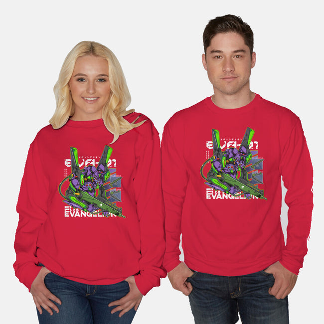 Evangelion 01-Unisex-Crew Neck-Sweatshirt-hirolabs
