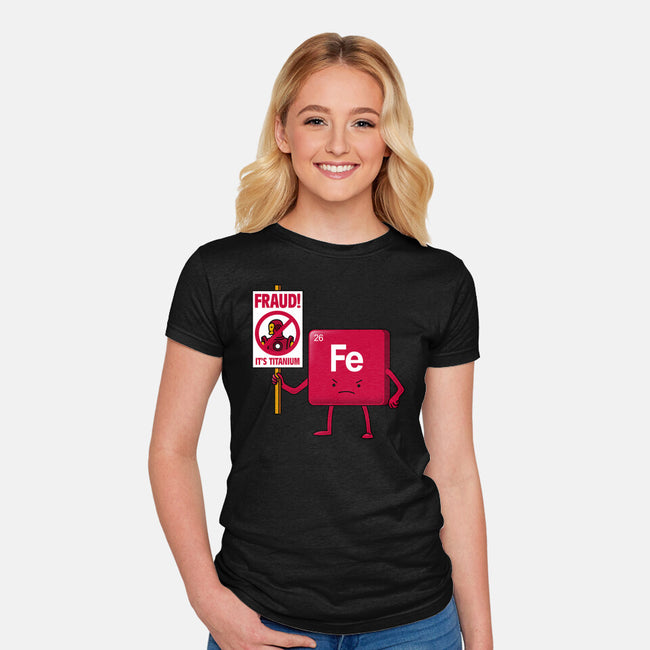 Iron Against Fraud-Womens-Fitted-Tee-patrickgp