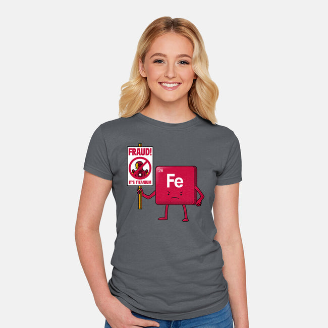 Iron Against Fraud-Womens-Fitted-Tee-patrickgp