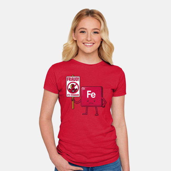 Iron Against Fraud-Womens-Fitted-Tee-patrickgp