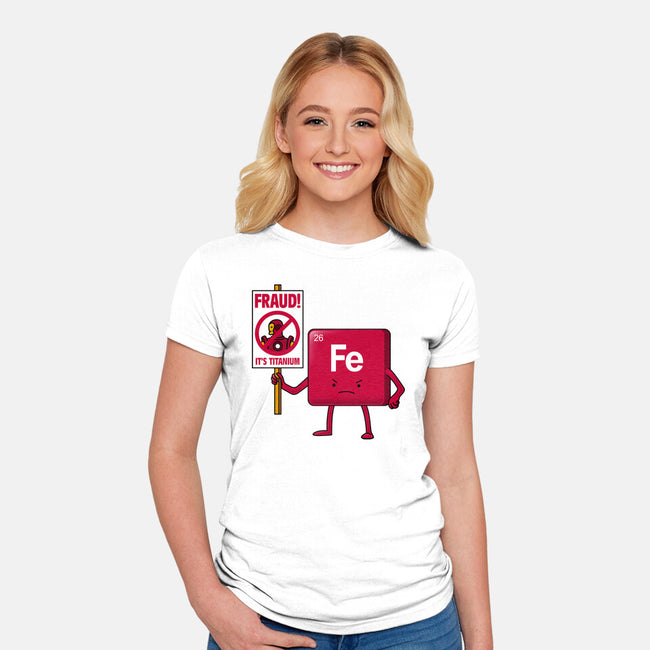 Iron Against Fraud-Womens-Fitted-Tee-patrickgp
