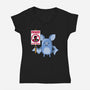 Bats Against Fraud-Womens-V-Neck-Tee-patrickgp