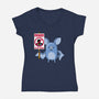 Bats Against Fraud-Womens-V-Neck-Tee-patrickgp