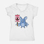 Bats Against Fraud-Womens-V-Neck-Tee-patrickgp