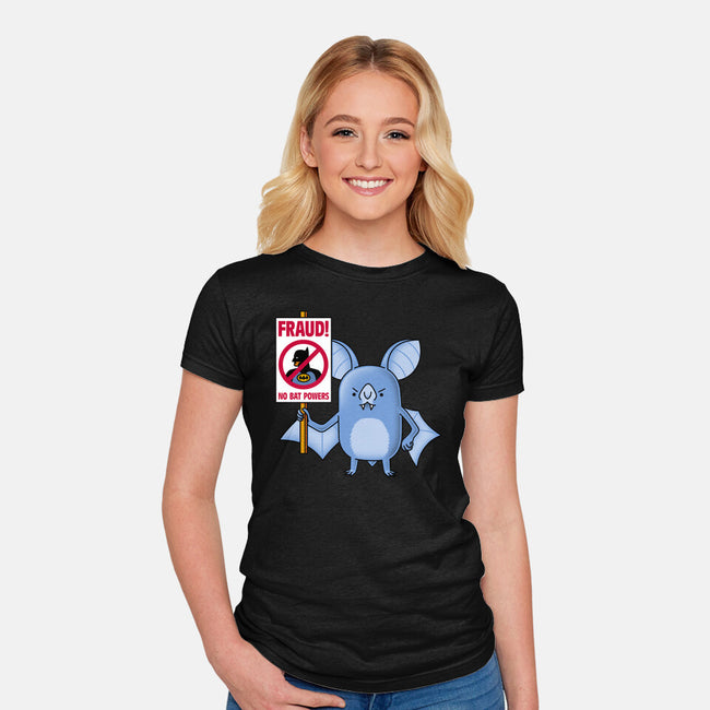 Bats Against Fraud-Womens-Fitted-Tee-patrickgp