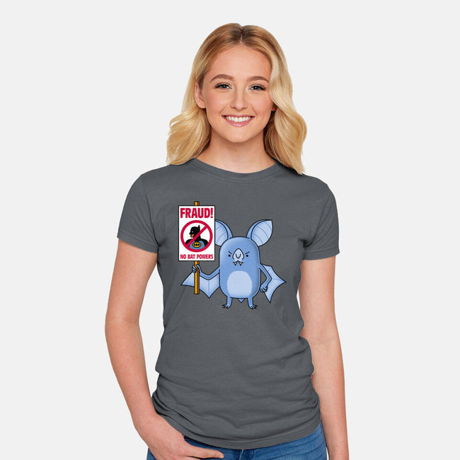Bats Against Fraud-Womens-Fitted-Tee-patrickgp