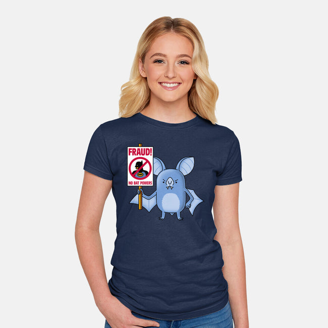 Bats Against Fraud-Womens-Fitted-Tee-patrickgp