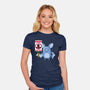 Bats Against Fraud-Womens-Fitted-Tee-patrickgp