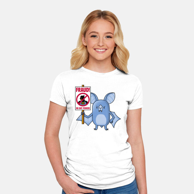 Bats Against Fraud-Womens-Fitted-Tee-patrickgp
