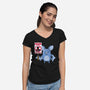 Bats Against Fraud-Womens-V-Neck-Tee-patrickgp