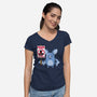 Bats Against Fraud-Womens-V-Neck-Tee-patrickgp