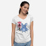 Bats Against Fraud-Womens-V-Neck-Tee-patrickgp