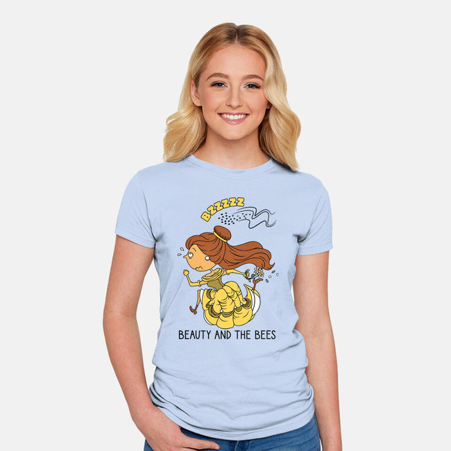 Beauty And The Bees-Womens-Fitted-Tee-imisko
