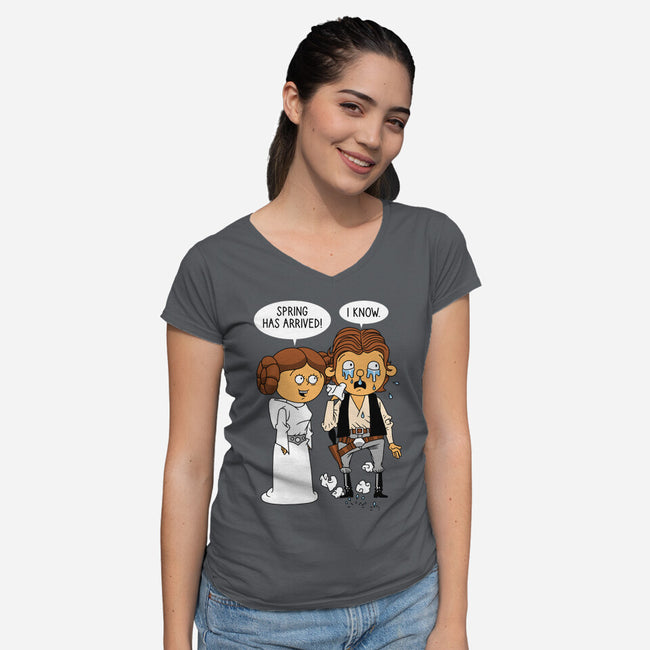 Allergy Wars-Womens-V-Neck-Tee-imisko
