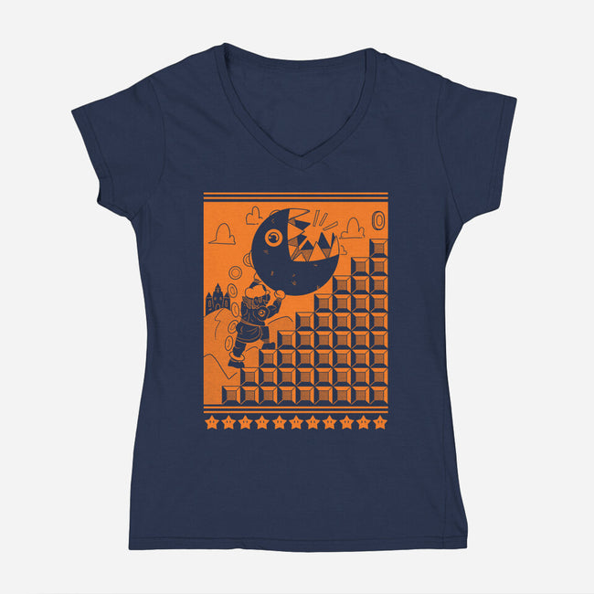 The Plumber’s Punishment-Womens-V-Neck-Tee-Heyra Vieira