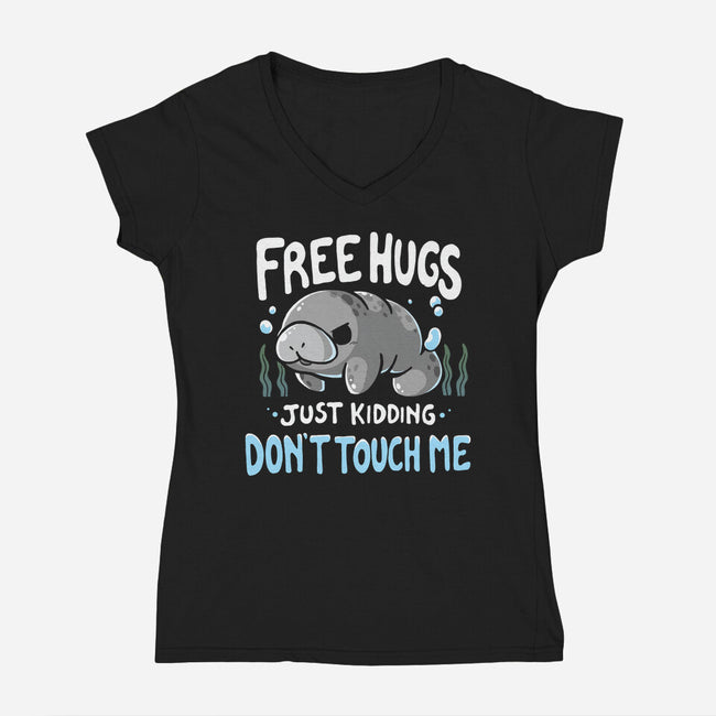 Don't Touch Me-Womens-V-Neck-Tee-Vallina84