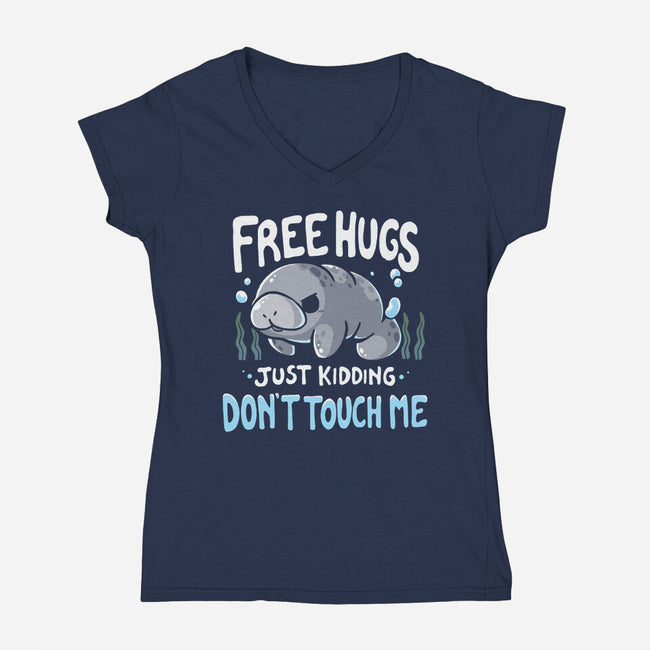 Don't Touch Me-Womens-V-Neck-Tee-Vallina84