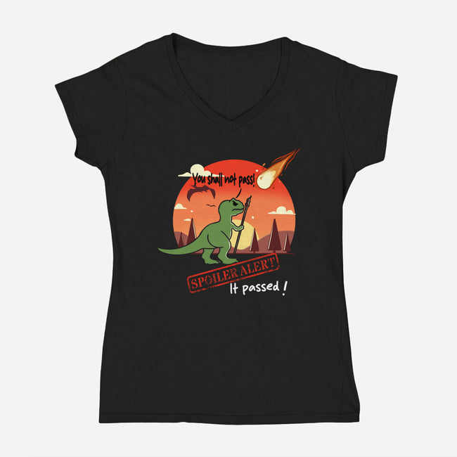 Spoiler Alert-Womens-V-Neck-Tee-fanfabio