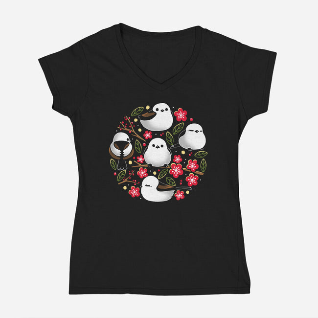 Japan Bird-Womens-V-Neck-Tee-Vallina84