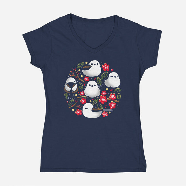 Japan Bird-Womens-V-Neck-Tee-Vallina84