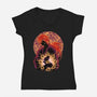 Flying Heaven Sword-Womens-V-Neck-Tee-rmatix