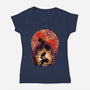 Flying Heaven Sword-Womens-V-Neck-Tee-rmatix