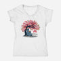 Cookie Blossom-Womens-V-Neck-Tee-erion_designs