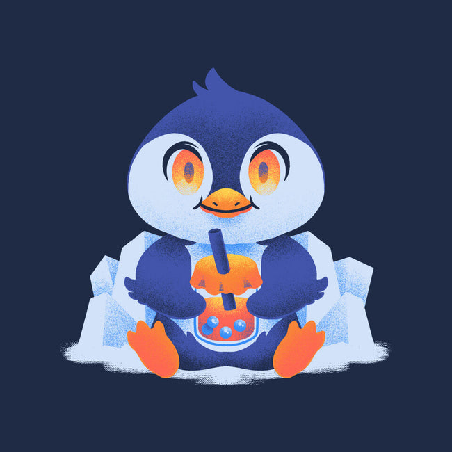 Bubble Tea Penguin-Womens-Fitted-Tee-FunkVampire