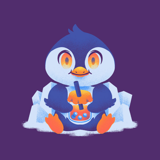 Bubble Tea Penguin-Womens-Fitted-Tee-FunkVampire