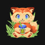 Bubble Tea Fox-Unisex-Crew Neck-Sweatshirt-FunkVampire