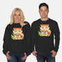 Bubble Tea Fox-Unisex-Crew Neck-Sweatshirt-FunkVampire
