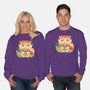 Bubble Tea Fox-Unisex-Crew Neck-Sweatshirt-FunkVampire