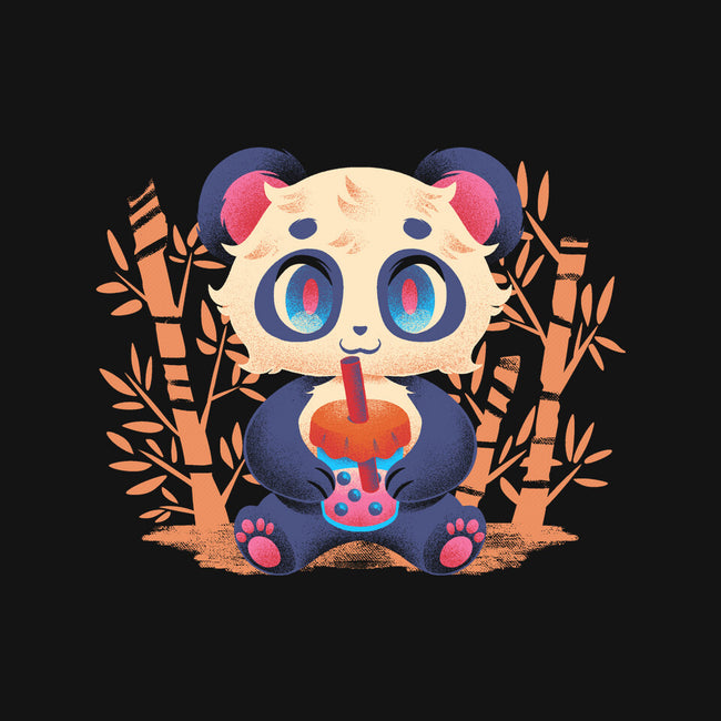Bubble Tea Panda-Womens-Fitted-Tee-FunkVampire