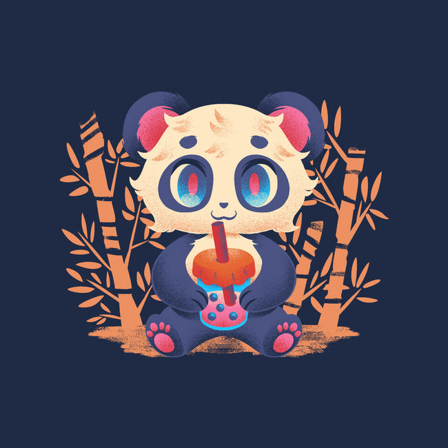 Bubble Tea Panda-Womens-Fitted-Tee-FunkVampire