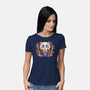 Bubble Tea Panda-Womens-Basic-Tee-FunkVampire