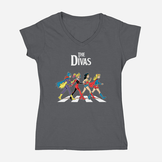 The Divas-Womens-V-Neck-Tee-P1yu5h