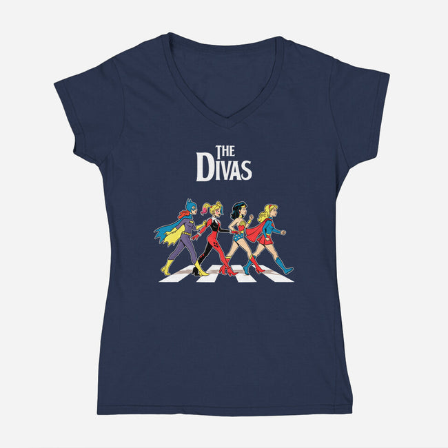 The Divas-Womens-V-Neck-Tee-P1yu5h