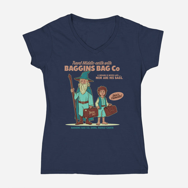 Baggins Bag Co-Womens-V-Neck-Tee-P1yu5h