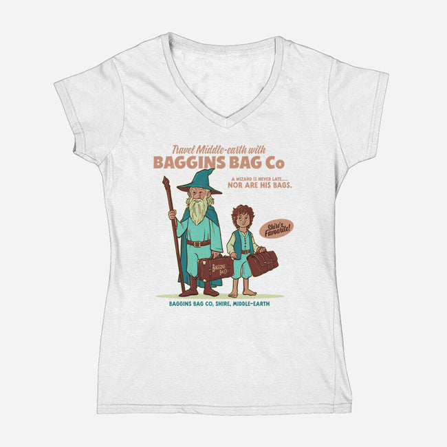 Baggins Bag Co-Womens-V-Neck-Tee-P1yu5h